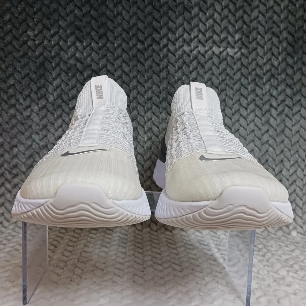 Nike React Phantom Run Flyknit 2 True White Silver Women's Running Shoes Size 9